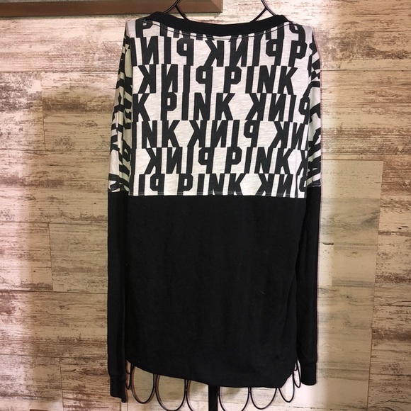 Pink Victoria’s Secret logo bundle long sleeve shirt and sweatpants lounge pants - Picture 7 of 12